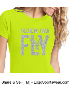 I Believe I Can Fly Ladies S/S T-Shirt Design Zoom