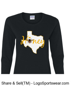 Texas Honey Ladies L/S Shirt Design Zoom